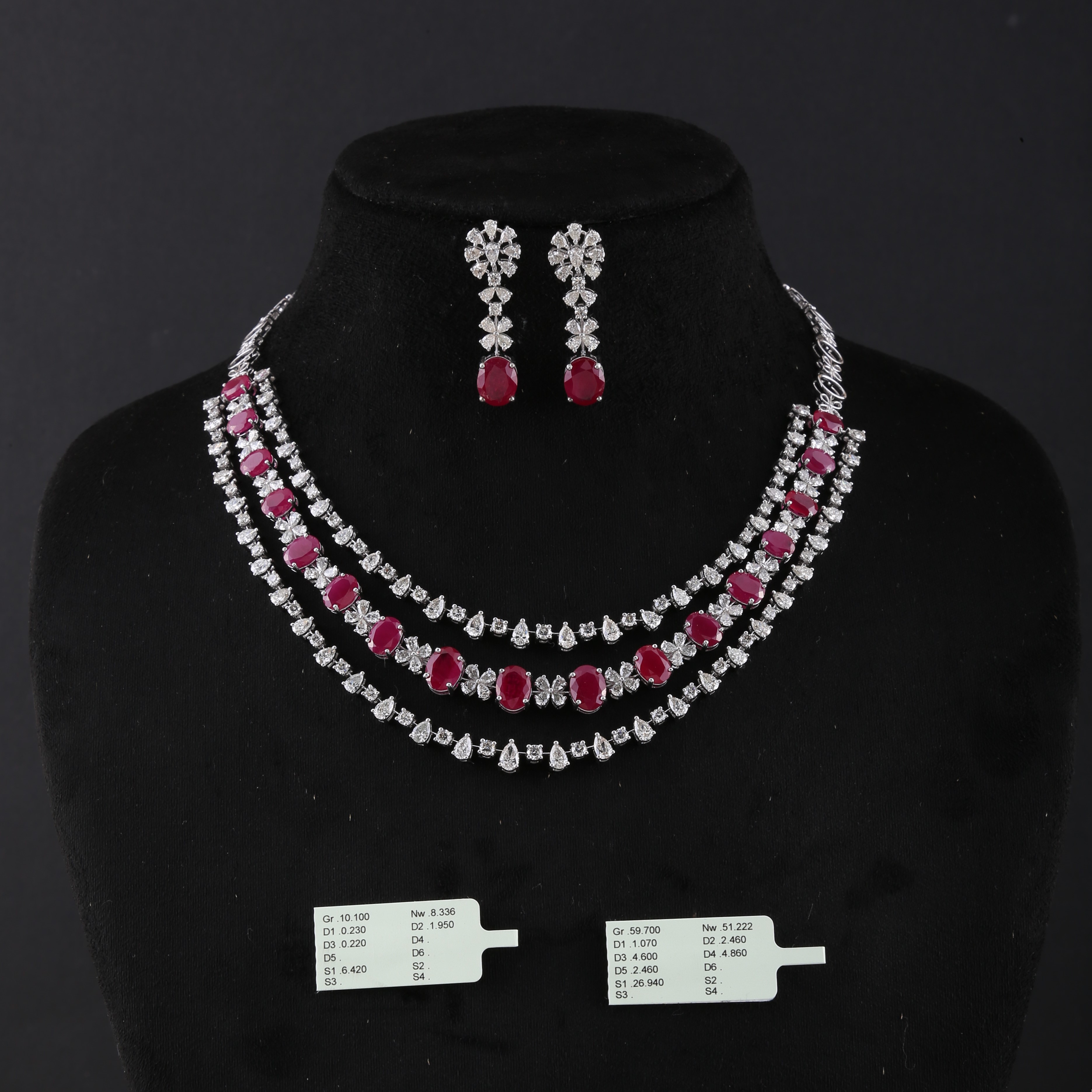 diamond necklace set